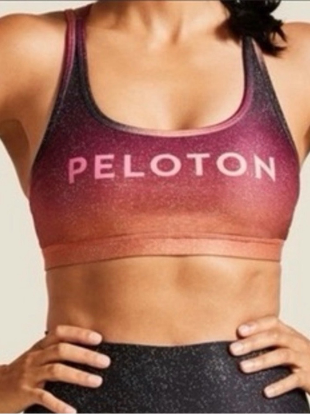 Peloton x WITH Gradient Sunrise Fade Sports Bra Size Medium
